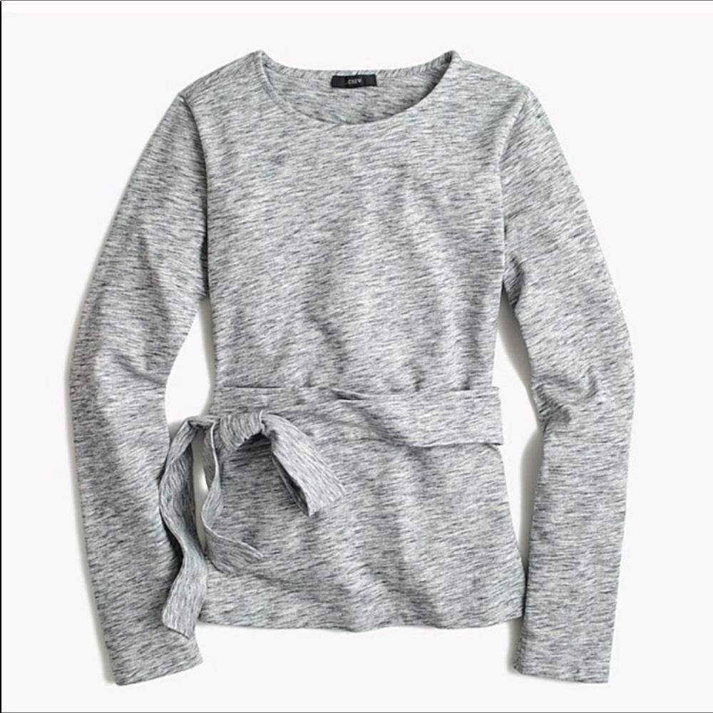 J. Crew belted cross back wrap shirt SzM